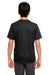 UltraClub 8620Y Youth Cool & Dry Performance Moisture Wicking Short Sleeve Crewneck T-Shirt Black Model Back