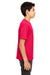 UltraClub 8620Y Youth Cool & Dry Performance Moisture Wicking Short Sleeve Crewneck T-Shirt Red Model Side