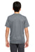 UltraClub 8620Y Youth Cool & Dry Performance Moisture Wicking Short Sleeve Crewneck T-Shirt Charcoal Grey Model Back