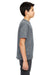 UltraClub 8620Y Youth Cool & Dry Performance Moisture Wicking Short Sleeve Crewneck T-Shirt Charcoal Grey Model Side