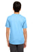 UltraClub 8620Y Youth Cool & Dry Performance Moisture Wicking Short Sleeve Crewneck T-Shirt Columbia Blue Model Back