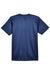 UltraClub 8620Y Youth Cool & Dry Performance Moisture Wicking Short Sleeve Crewneck T-Shirt Navy Blue Flat Back