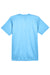 UltraClub 8620Y Youth Cool & Dry Performance Moisture Wicking Short Sleeve Crewneck T-Shirt Columbia Blue Flat Back