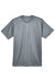 UltraClub 8620Y Youth Cool & Dry Performance Moisture Wicking Short Sleeve Crewneck T-Shirt Charcoal Grey Flat Front