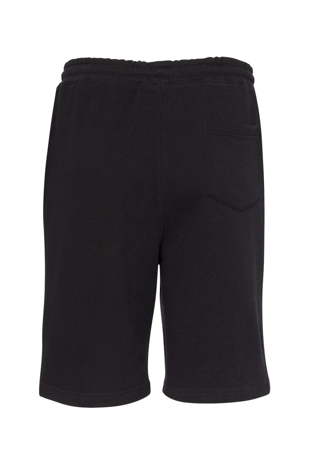 Independent Trading Co. IND20SRT Mens Fleece Shorts w/ Pockets Black Flat Back