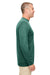 UltraClub 8622 Mens Cool & Dry Performance Moisture Wicking Long Sleeve Crewneck T-Shirt Forest Green Model Side