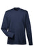 UltraClub 8622Y Youth Cool & Dry Performance Moisture Wicking Long Sleeve Crewneck T-Shirt Navy Blue Flat Front