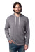 Alternative 8629NM Mens School Yard Hooded Sweatshirt Hoodie Nickel Grey Front