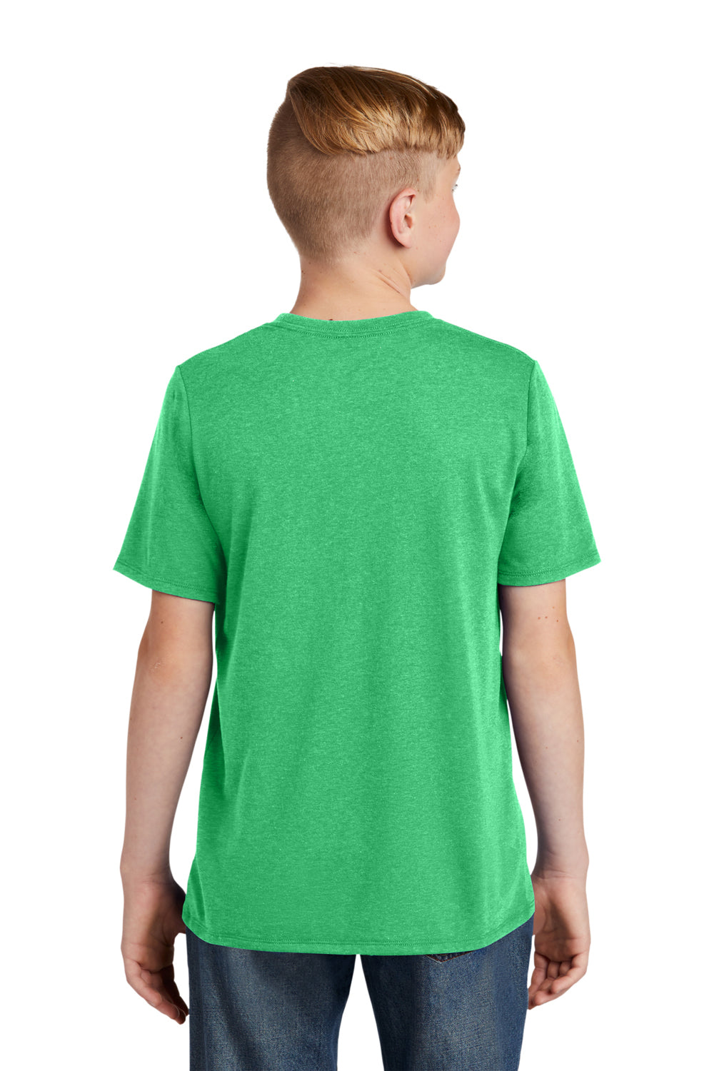 District DT130Y Youth Perfect Tri Short Sleeve Crewneck T-Shirt Green Frost Model Back