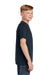 District DT130Y Youth Perfect Tri Short Sleeve Crewneck T-Shirt New Navy Blue Model Side