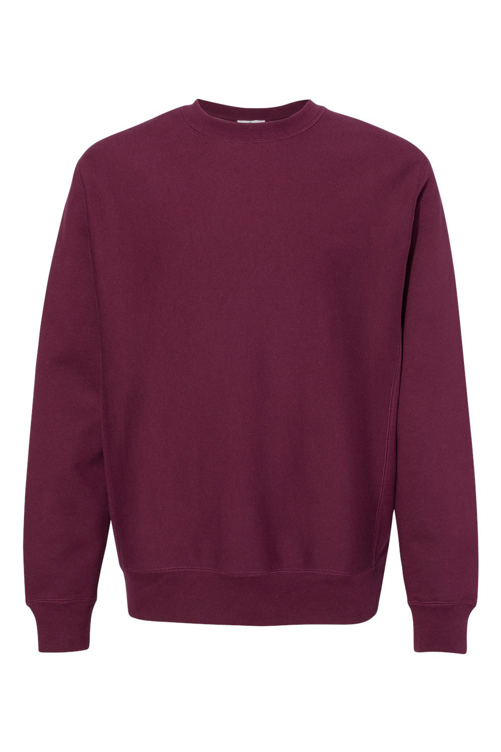 Independent Trading Co. IND5000C Mens Legend Crewneck Sweatshirt Maroon Flat Front