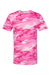 Code Five 3907 Mens Short Sleeve Crewneck T-Shirt Pink Woodland Flat Front