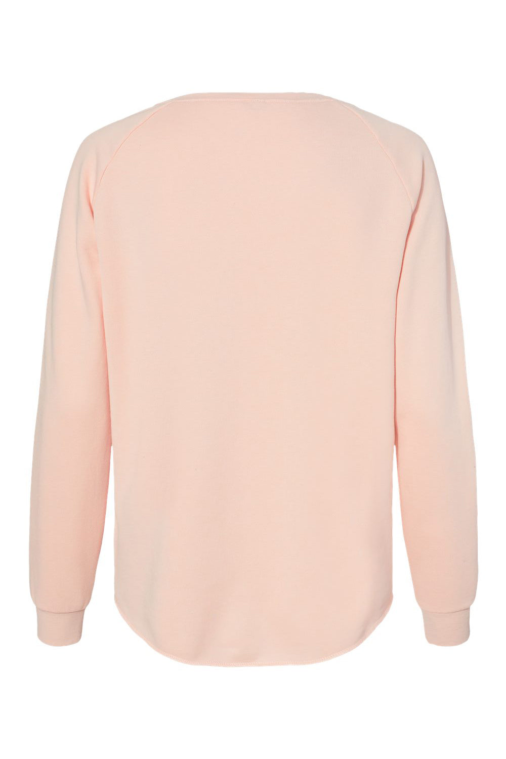 Independent Trading Co. PRM2000 Womens California Wave Wash Crewneck Sweatshirt Blush Flat Back