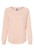 Independent Trading Co. PRM2000 Womens California Wave Wash Crewneck Sweatshirt Blush Flat Front