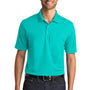 Port Authority Mens Dry Zone Moisture Wicking Short Sleeve Polo Shirt - Aquamarine