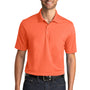 Port Authority Mens Dry Zone Moisture Wicking Short Sleeve Polo Shirt - Coral Splash