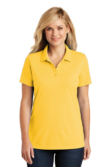 Port Authority LK110 Womens Dry Zone Moisture Wicking Short Sleeve Polo Shirt Sunburst Yellow Model Front