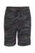 Independent Trading Co. IND20SRT Mens Fleece Shorts w/ Pockets Black Camo Flat Front