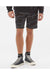 Independent Trading Co. IND20SRT Mens Fleece Shorts w/ Pockets Black Camo Model Front