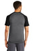 Sport-Tek ST400 Mens Moisture Wicking Short Sleeve Crewneck T-Shirt Heather Dark Grey/Black Triad Model Back