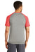 Sport-Tek ST400 Mens Moisture Wicking Short Sleeve Crewneck T-Shirt Heather Light Grey/Heather True Red Model Back