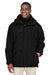 North End 88007 Mens 3-in-1 Water Resistant Full Zip Hooded Jacket Black Model Front