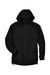 North End 88007 Mens 3-in-1 Water Resistant Full Zip Hooded Jacket Black Flat Front