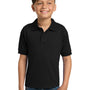 Gildan Youth DryBlend Moisture Wicking Short Sleeve Polo Shirt - Black