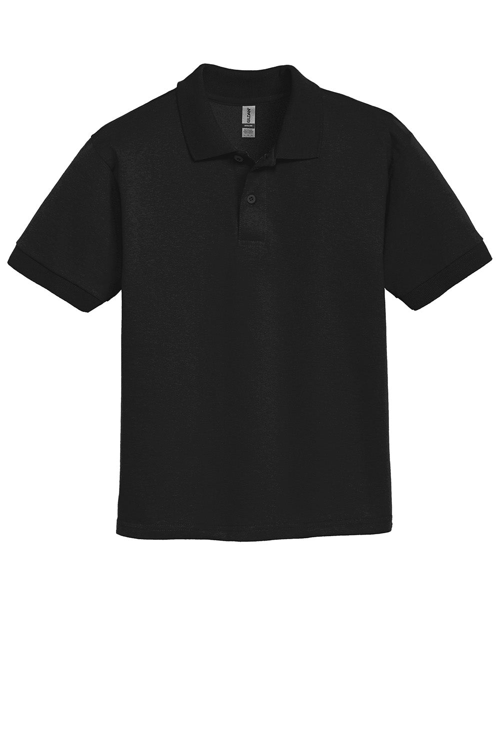 Gildan 8800B/G880B Youth DryBlend Moisture Wicking Short Sleeve Polo Shirt Black Flat Front