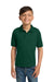 Gildan 8800B/G880B Youth DryBlend Moisture Wicking Short Sleeve Polo Shirt Forest Green Model Front