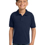 Gildan Youth DryBlend Moisture Wicking Short Sleeve Polo Shirt - Navy Blue