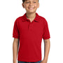 Gildan Youth DryBlend Moisture Wicking Short Sleeve Polo Shirt - Red