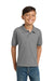 Gildan 8800B/G880B Youth DryBlend Moisture Wicking Short Sleeve Polo Shirt Sport Grey Model Front