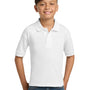 Gildan Youth DryBlend Moisture Wicking Short Sleeve Polo Shirt - White