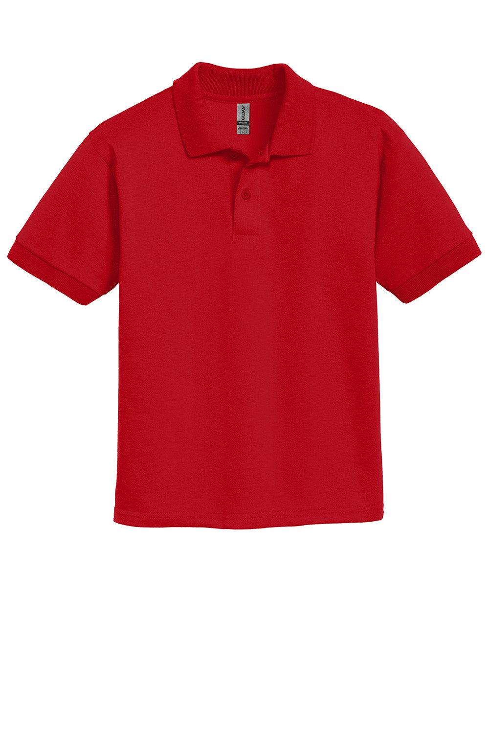 Gildan 8800B/G880B Youth DryBlend Moisture Wicking Short Sleeve Polo Shirt Red Flat Front