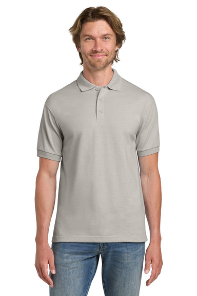 Gildan 8800/G880 Mens DryBlend Moisture Wicking Short Sleeve Polo Shirt Sand Model Front