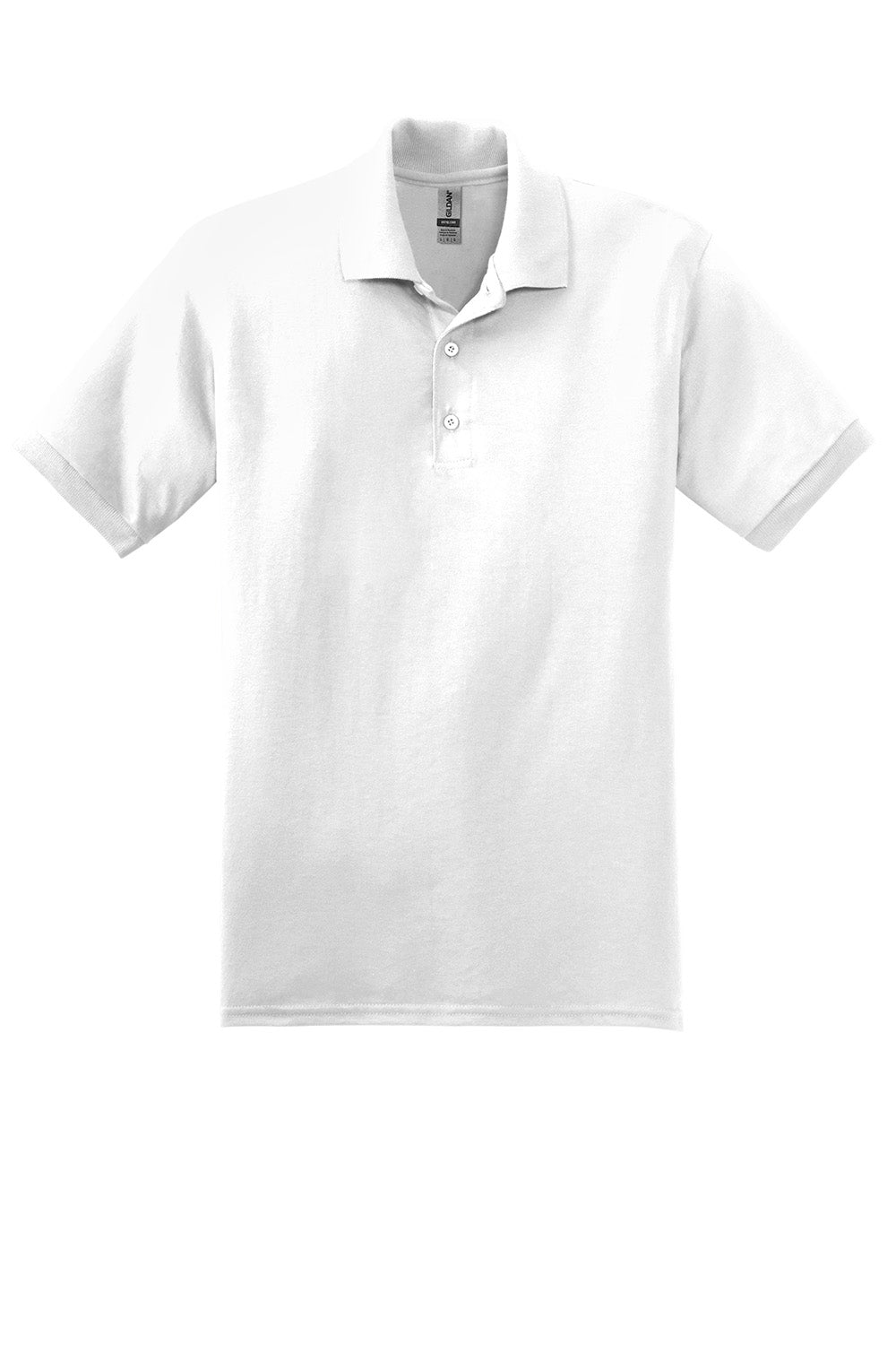 Gildan 8800/G880 Mens DryBlend Moisture Wicking Short Sleeve Polo Shirt White Flat Front