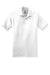 Gildan 8800/G880 Mens DryBlend Moisture Wicking Short Sleeve Polo Shirt White Flat Front