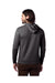 Alternative 8804PF Mens Eco Cozy Fleece Hooded Sweatshirt Hoodie Heather Dark Grey Model Back