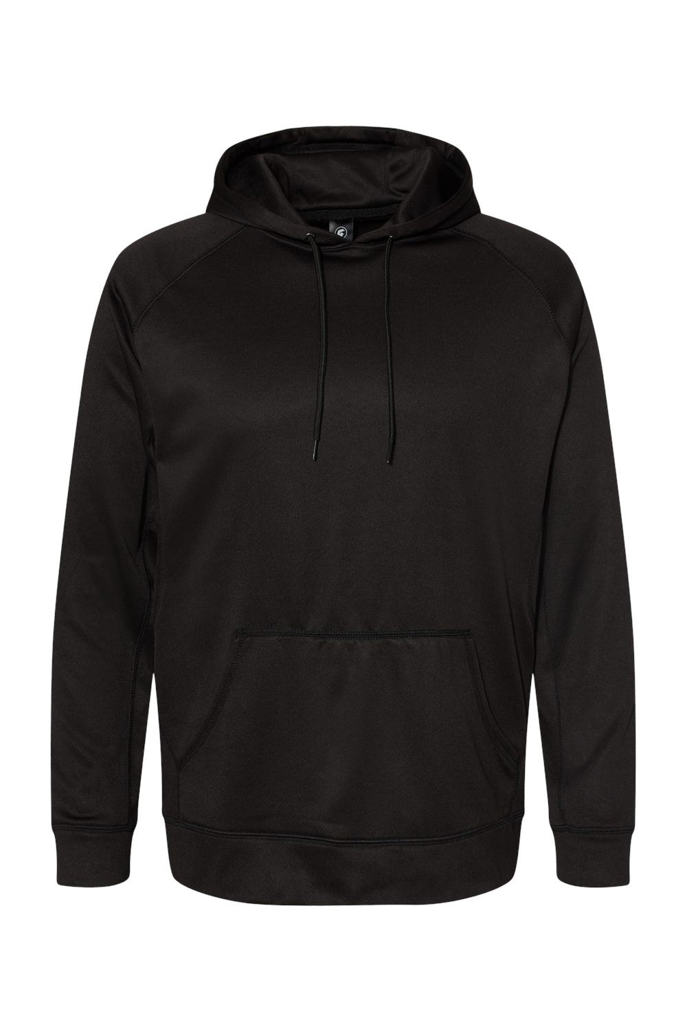 Burnside 8670 Mens Performance Raglan Hooded Sweatshirt Hoodie Black Flat Front