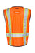 Kishigo 1580-1581 Mens 6 Pocket Contrast Class 2 Vest Orange Flat Back