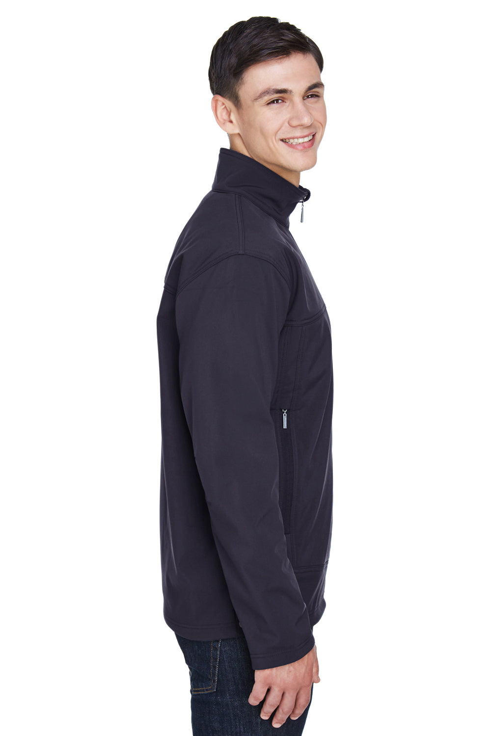 North End 88099 Mens Performance Water Resistant Full Zip Jacket Midnight Navy Blue Model Side