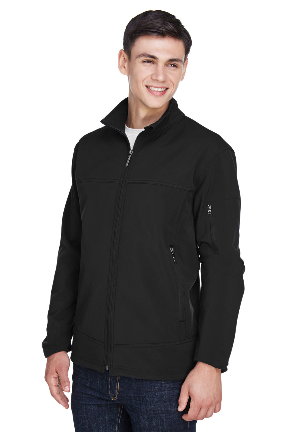 North End 88099 Mens Performance Water Resistant Full Zip Jacket Black Model 3q