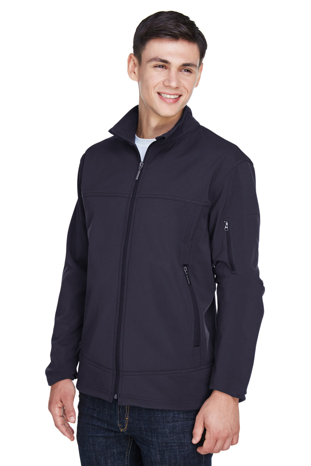 North End 88099 Mens Performance Water Resistant Full Zip Jacket Midnight Navy Blue Model 3q