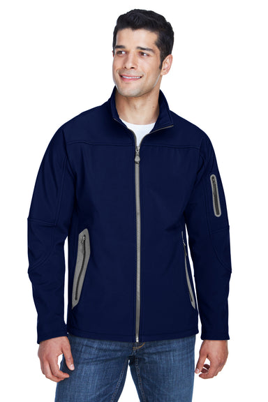 North End 88138 Mens Technical Water Resistant Full Zip Jacket Classic Navy Blue Model Front