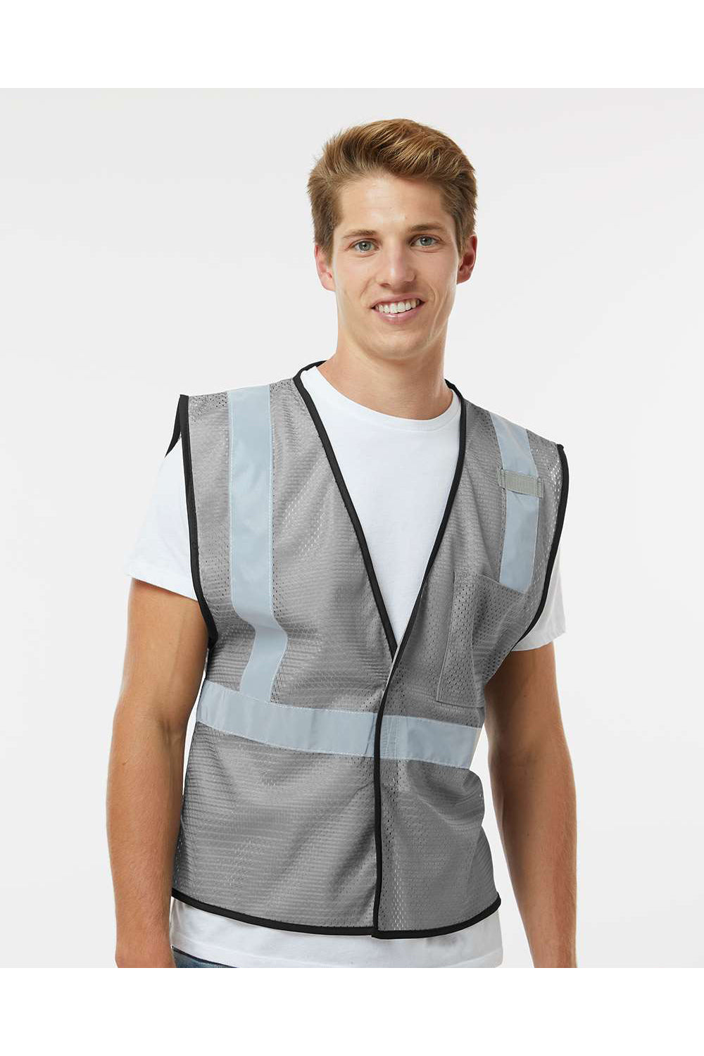 Kishigo B120-131 Mens Grey EV Series Enhanced Visibility Non-ANSI Vest ...