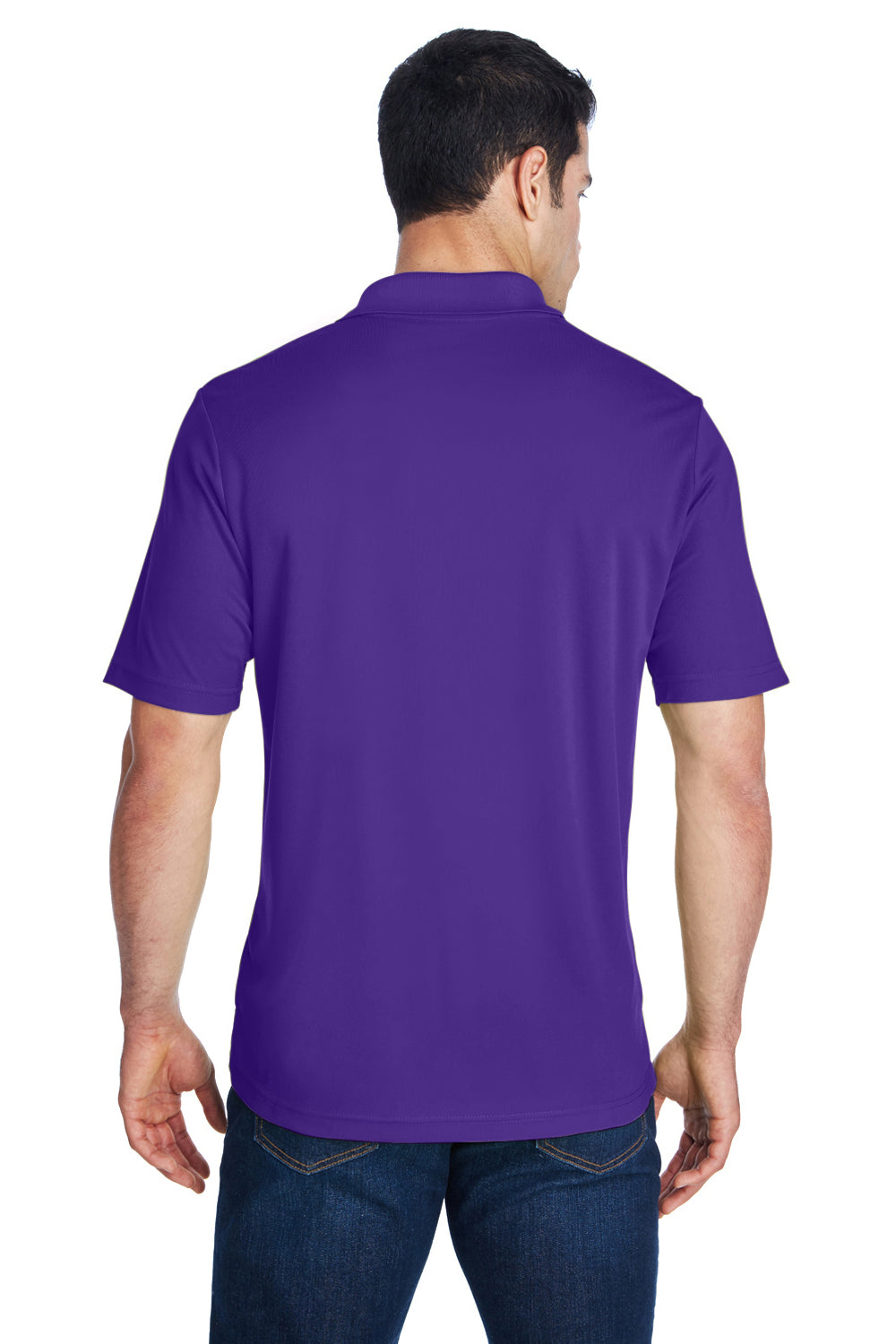 Core 365 88181/88181T Mens Origin Performance Moisture Wicking Short Sleeve Polo Shirt Campus Purple Model Back