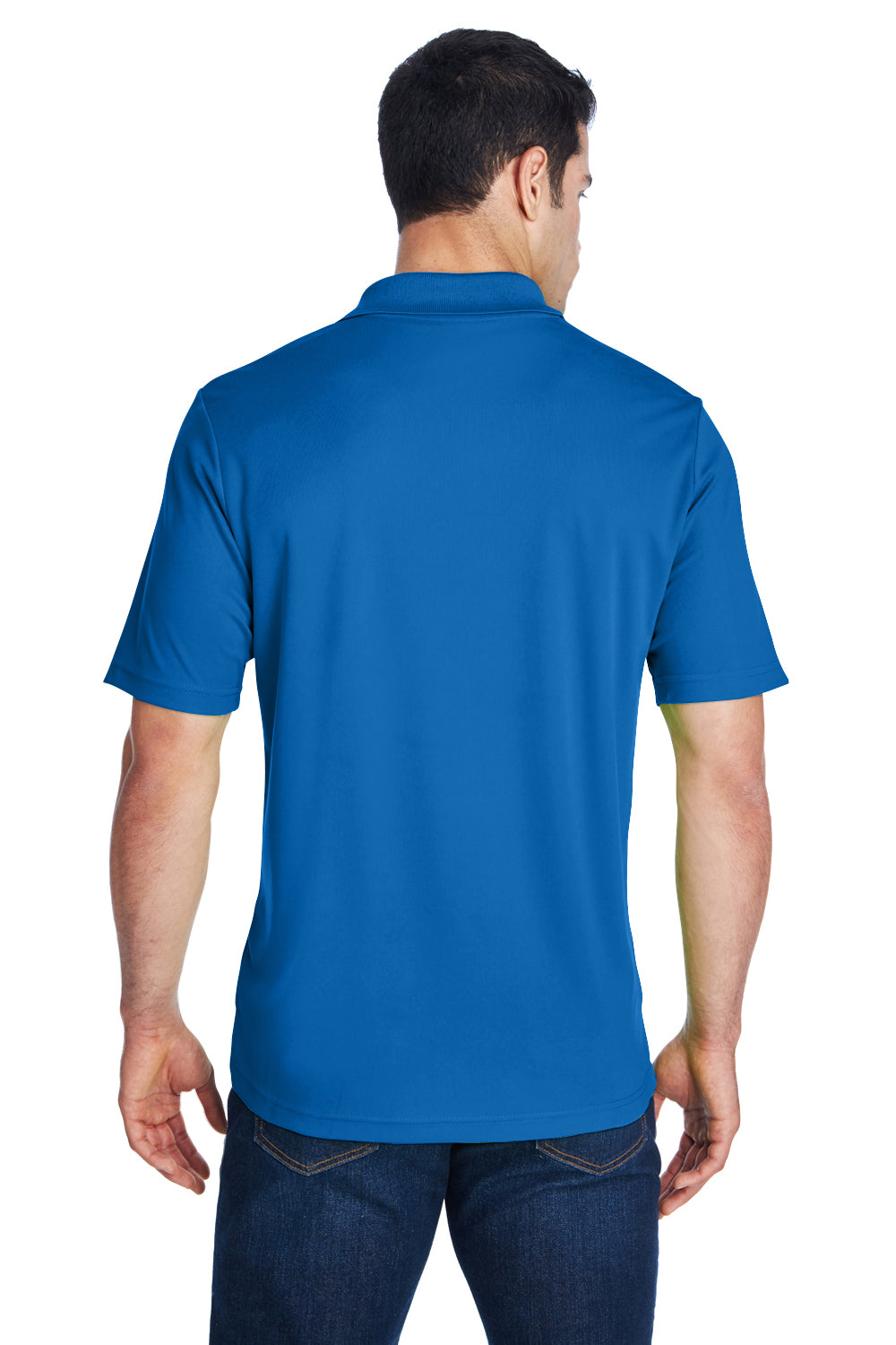 Core 365 88181/88181T Mens Origin Performance Moisture Wicking Short Sleeve Polo Shirt True Royal Blue Model Back