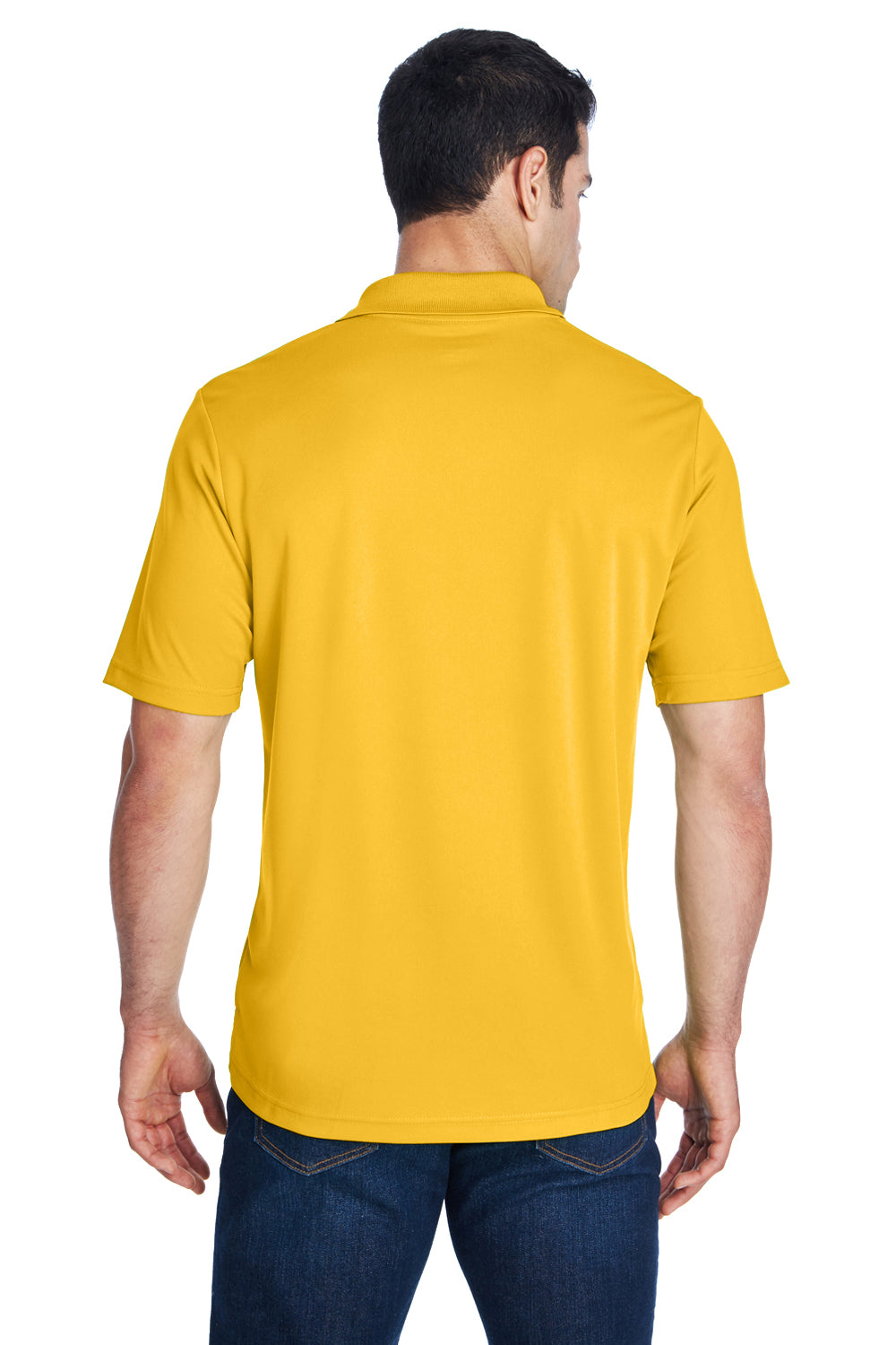 Core 365 88181/88181T Mens Origin Performance Moisture Wicking Short Sleeve Polo Shirt Campus Gold Model Back