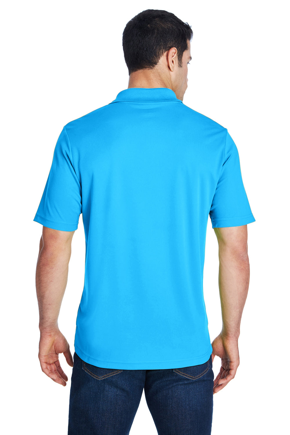 Core 365 88181/88181T Mens Origin Performance Moisture Wicking Short Sleeve Polo Shirt Electric Blue Model Back